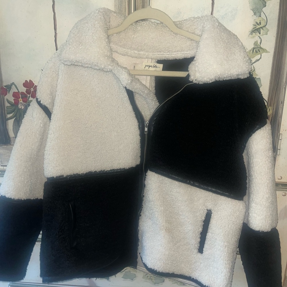 Black and White Teddy Jacket